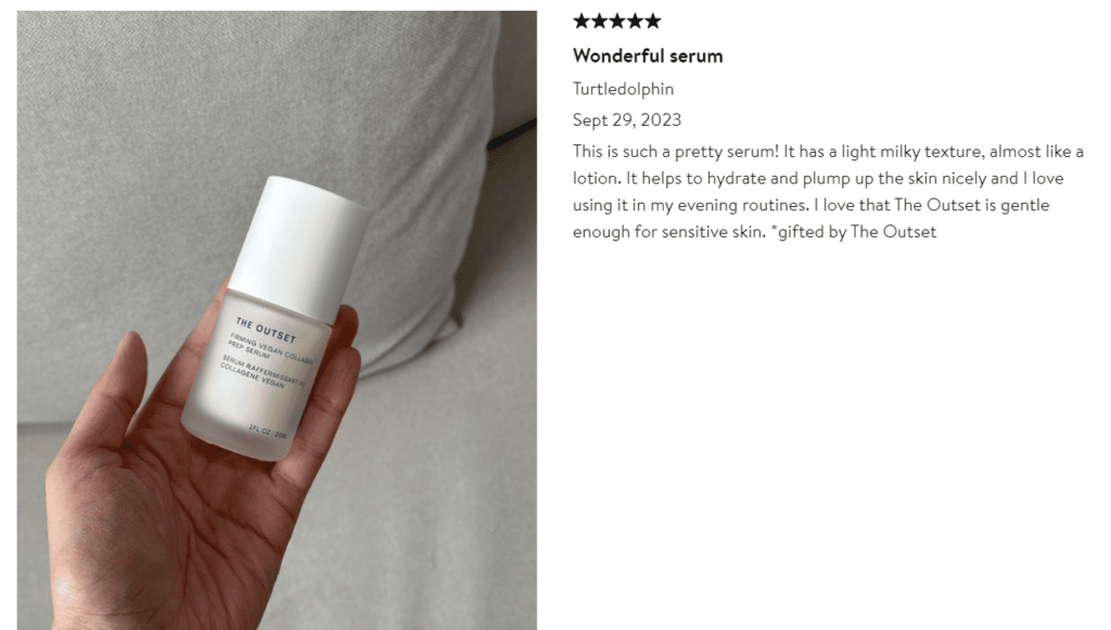 the outset Firming Vegan Collagen Prep Serum review 